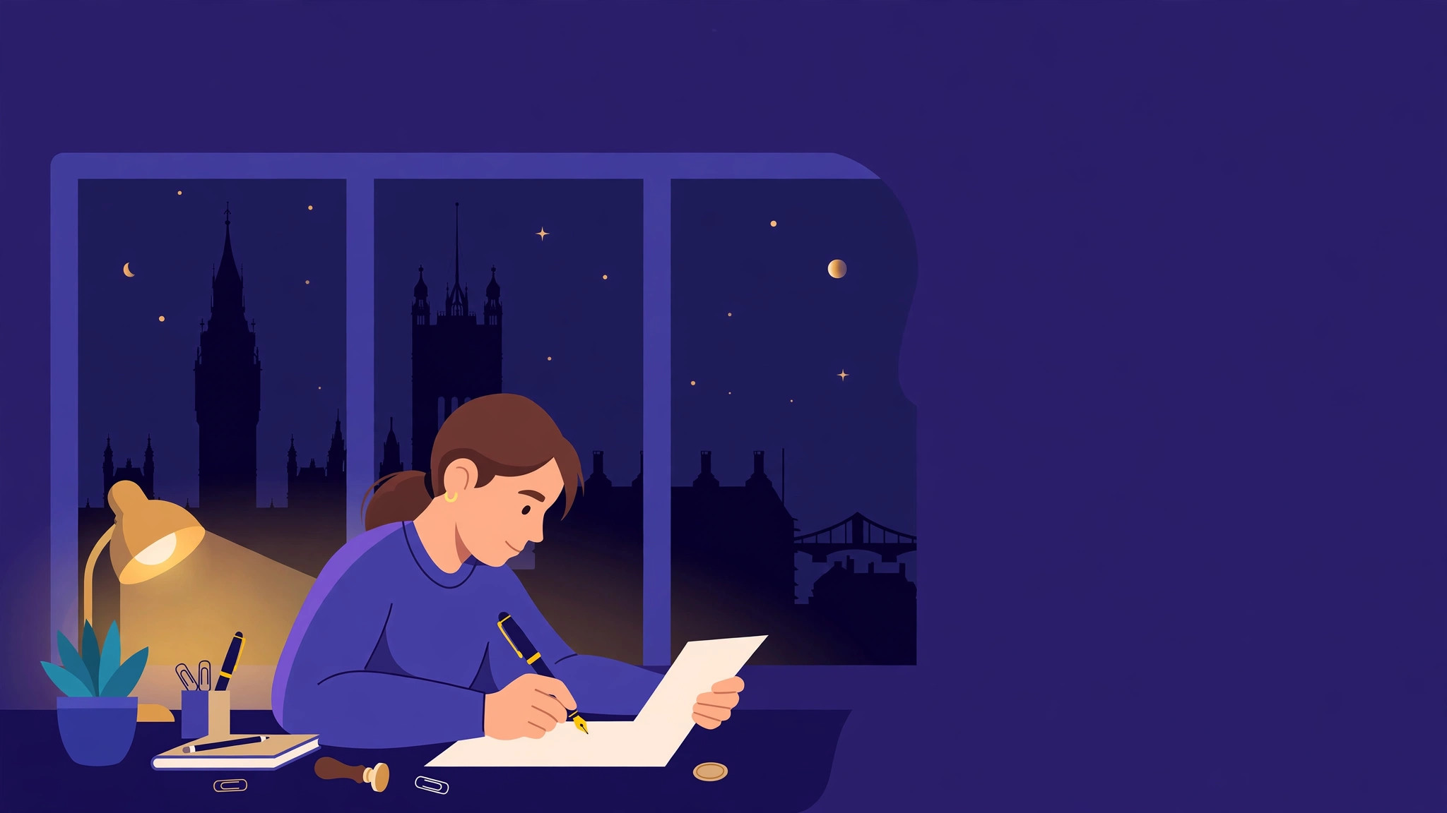 Student preparing an SOP for a UK student visa and university application